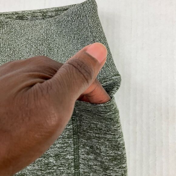 Victorias Secret Pink Cozy High Rise Leggings Green Pull On Side Pockets Size XS - Picture 10 of 12